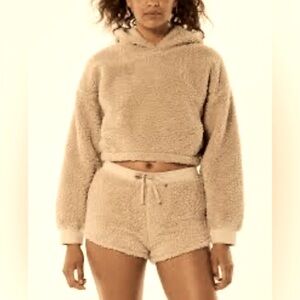 Abercrombie & Fitch x Gilly Hicks Cropped Sherpa Hoodie  NWOT